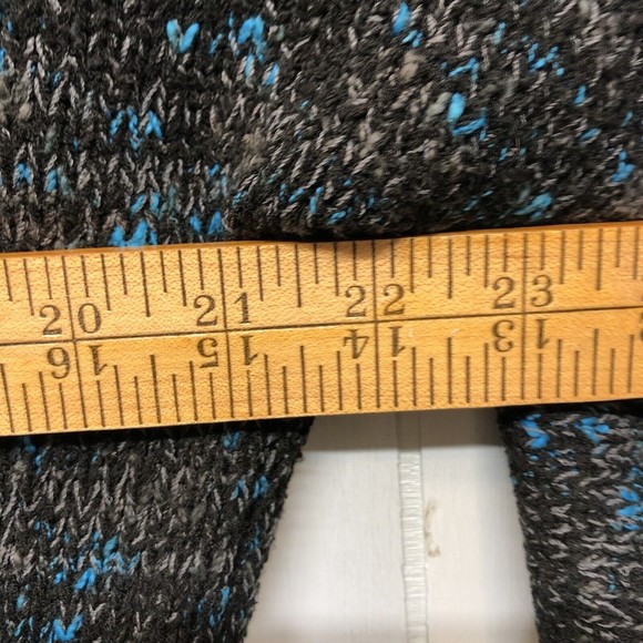 Evan Picone Women's Cardigan Sweater Size XL 1 Button Black Gray Blue Heather - Picture 12 of 12